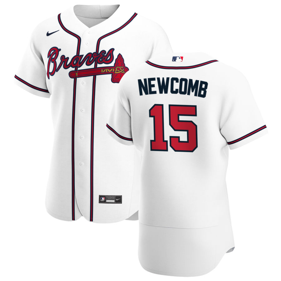 Atlanta Braves #15 Sean Newcomb Men Nike White Home 2020 Authentic Player MLB Jersey->atlanta braves->MLB Jersey
